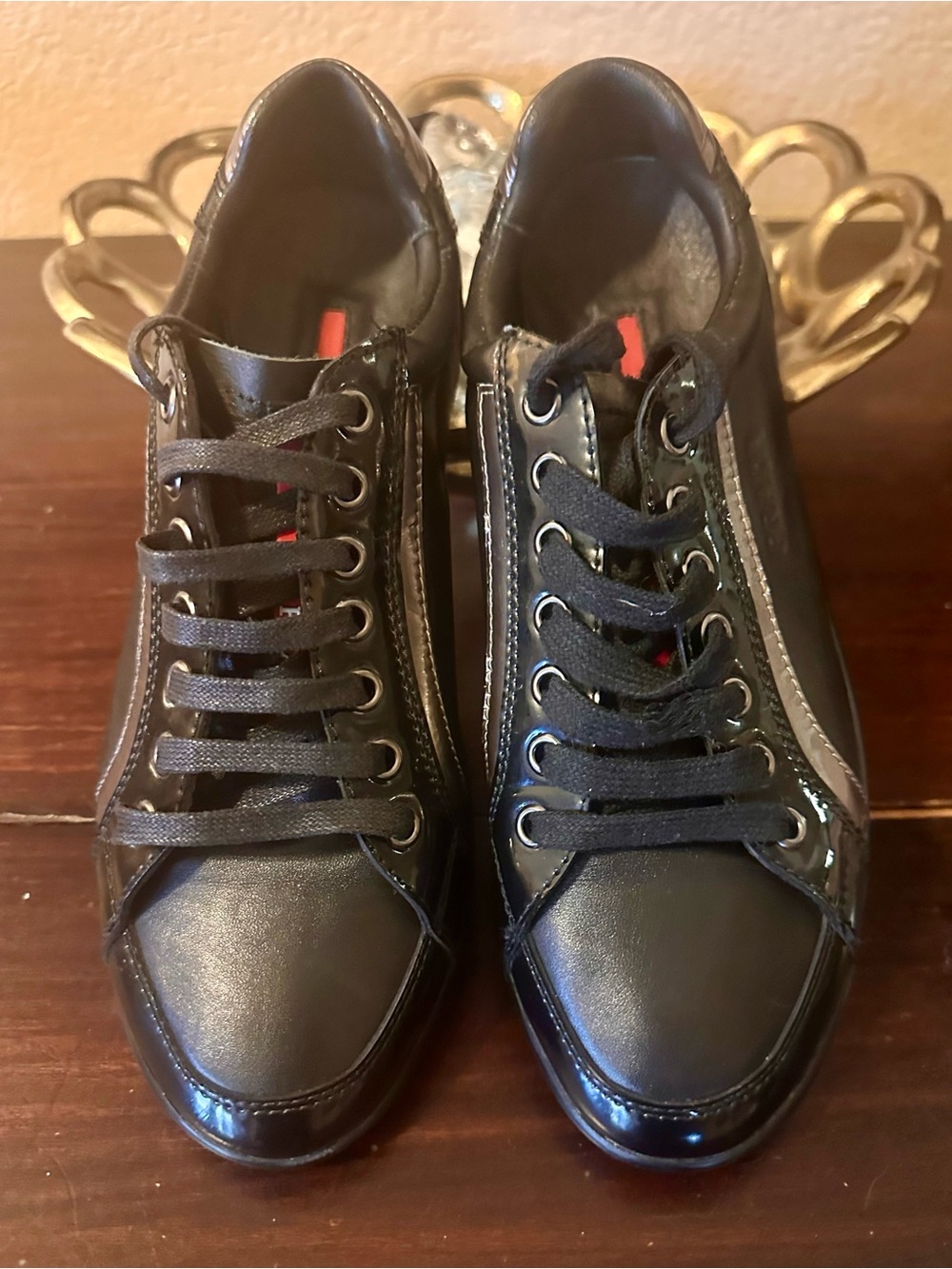 Men's Prada Black Leather sneakers